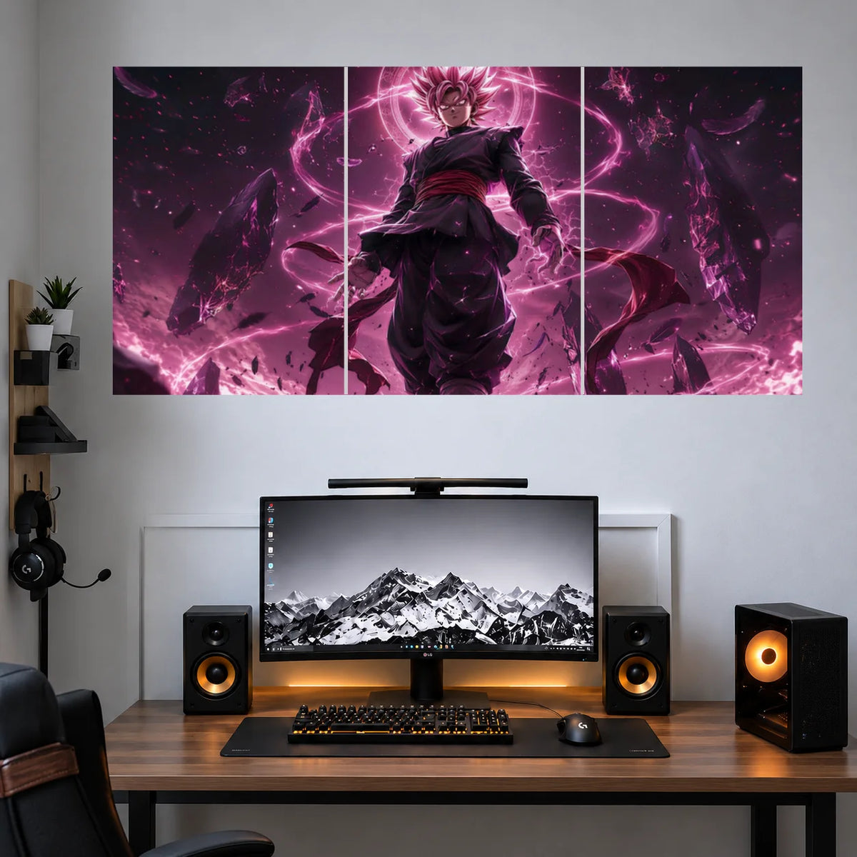 Goku Violet Energy Arena anime 3 split poster