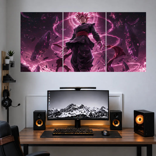 Goku Violet Energy Arena anime 3 split poster