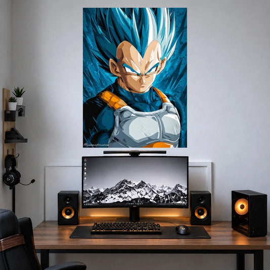 Vegeta Super Saiyan Blue Armor anime single poster