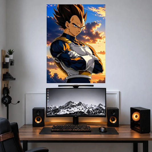 Vegeta Sunset Power anime single poster