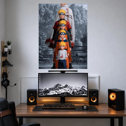 Naruto Hokage Generations anime single poster mockup