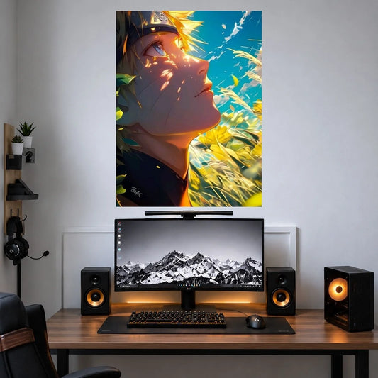 Naruto Autumn Forest Light poster mockup