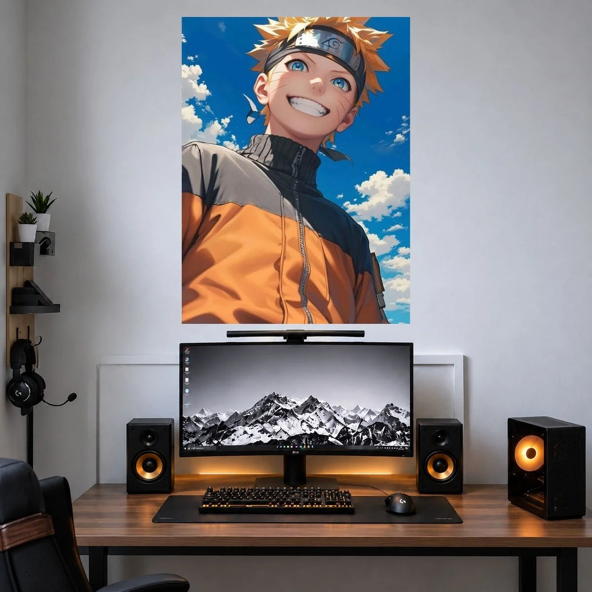 Naruto Cloud Sky Portrait poster mockup