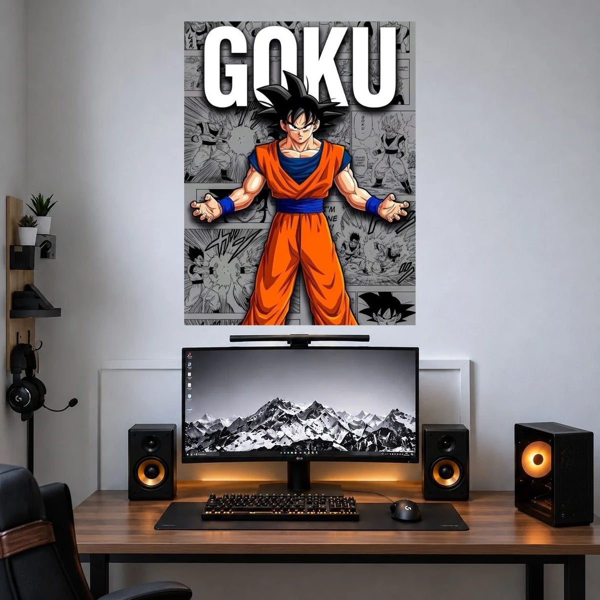 Goku Orange Power Stance anime poster