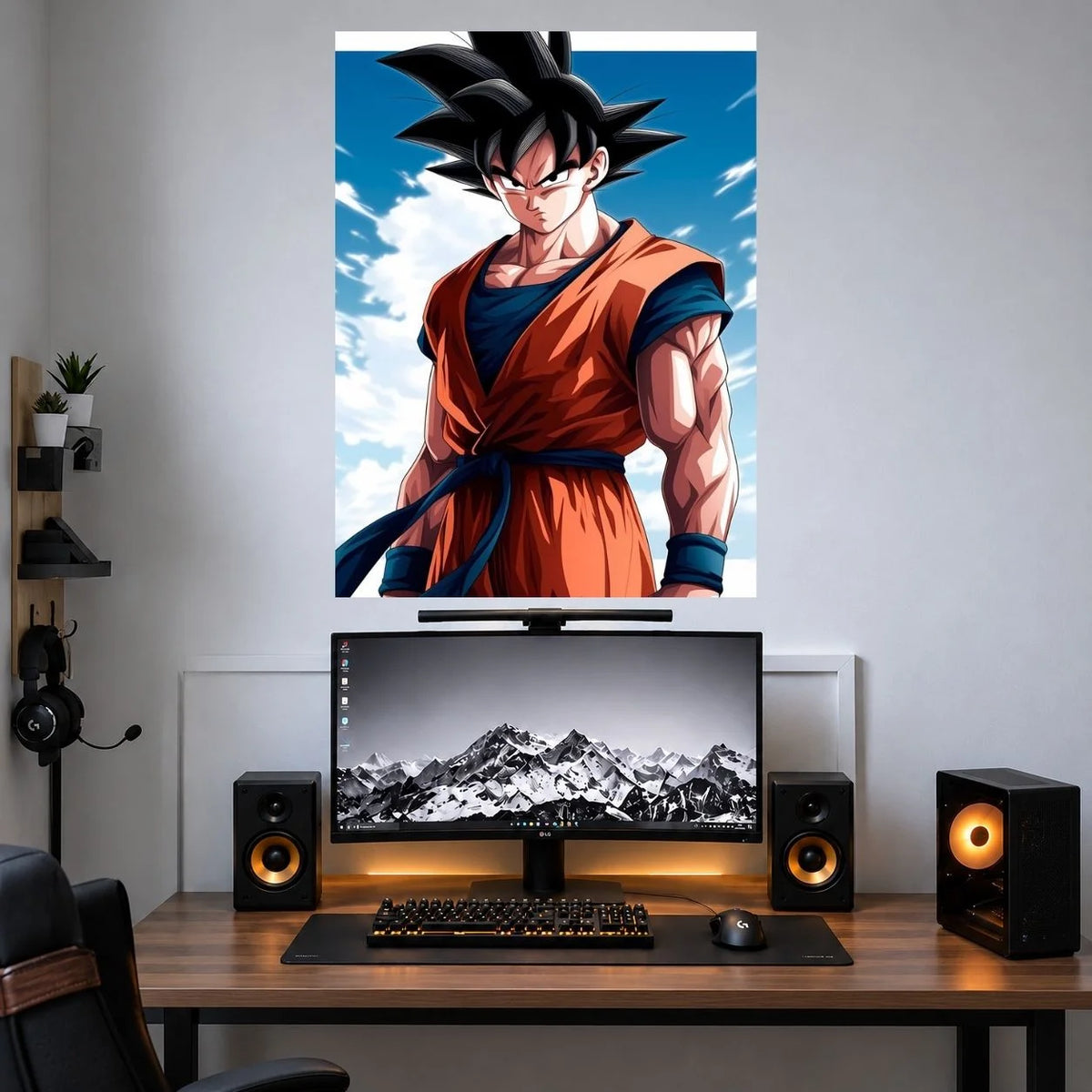 Goku Sunny Blue Sky anime poster