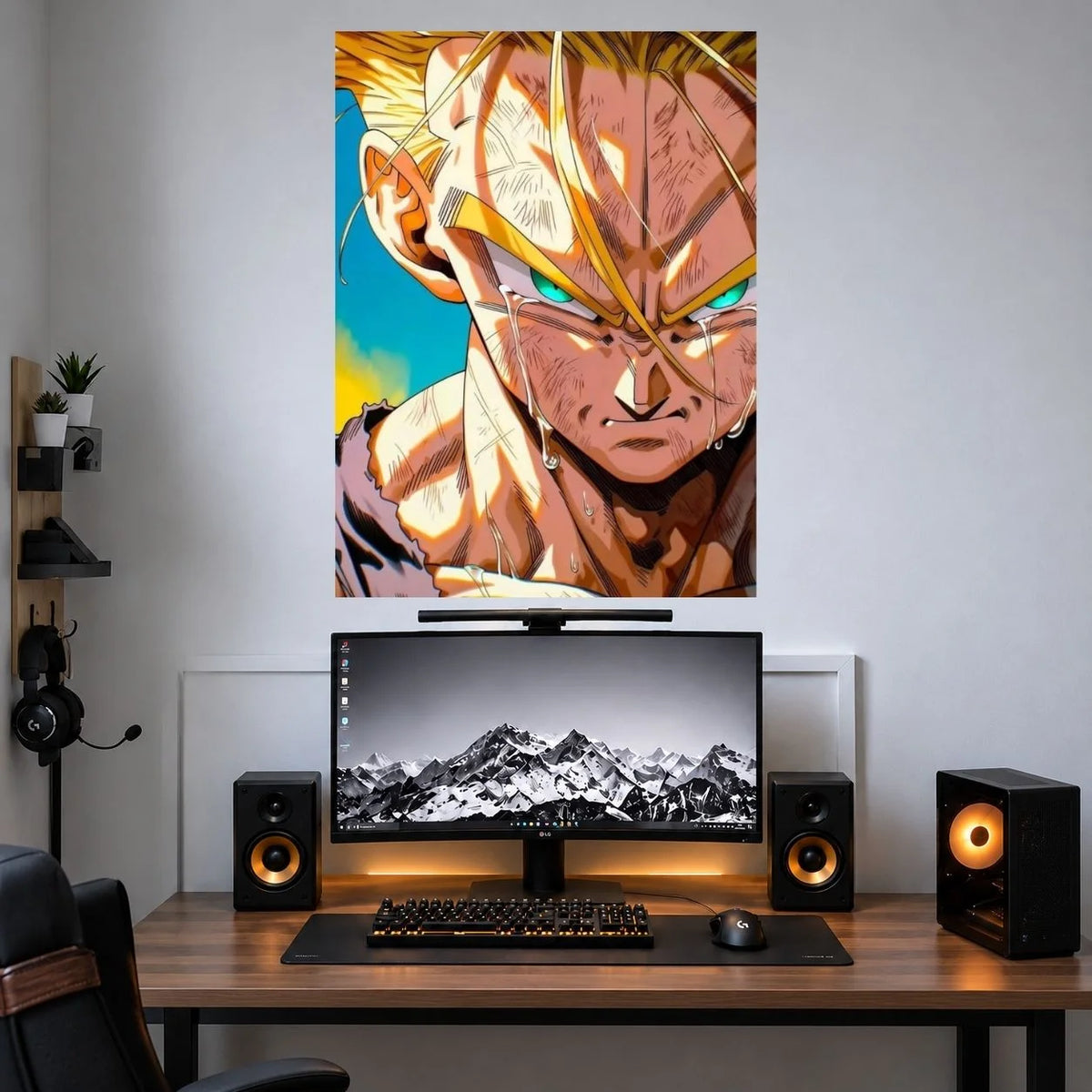 Goku Super Saiyan Portrait anime single wall poster