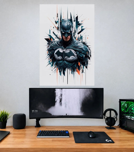 Batman Ink Splash Armor Edition single wall poster mockup