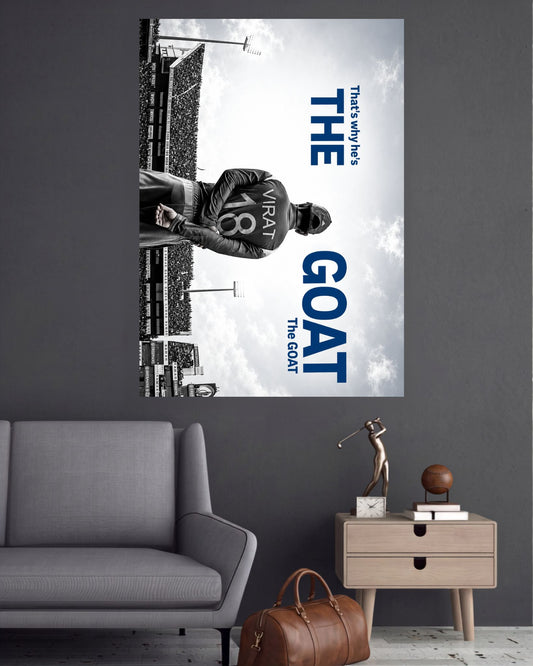 Virat Kohli The GOAT 18 Cricket Wall Poster