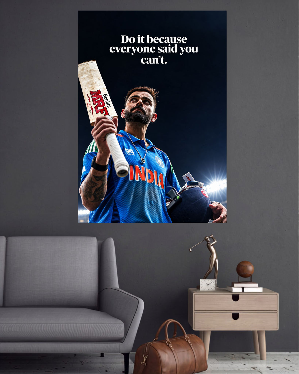 Virat Kohli Prove Them Wrong Cricket Wall Poster