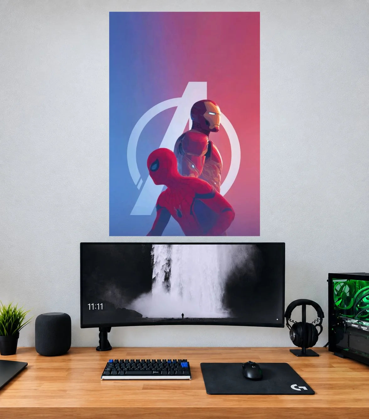 Iron Man Avengers Emblem Hero Edition single Marvel wall poster mockup