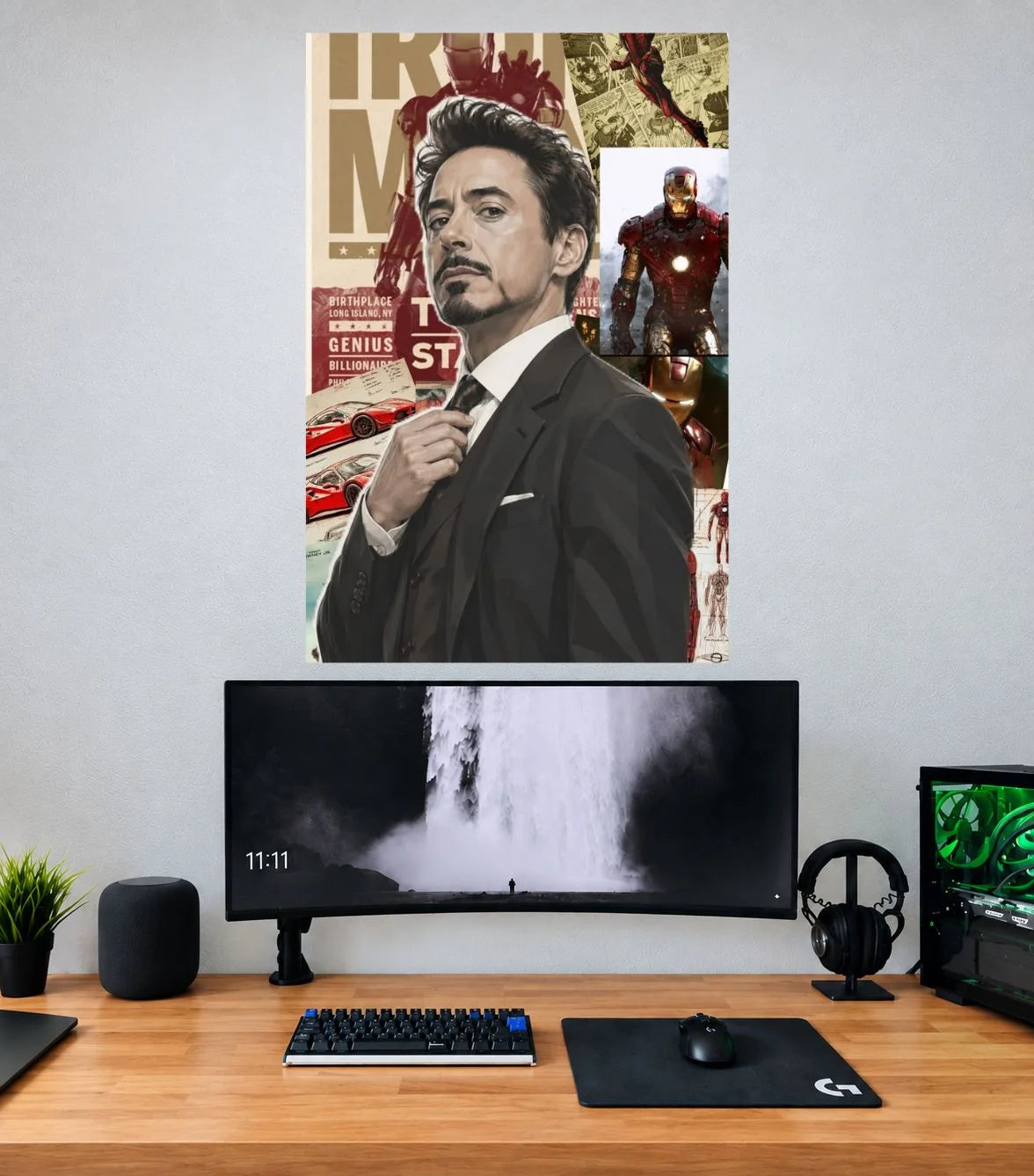 Tony Stark Magazine Cover Legend Edition single Marvel wall poster mockup