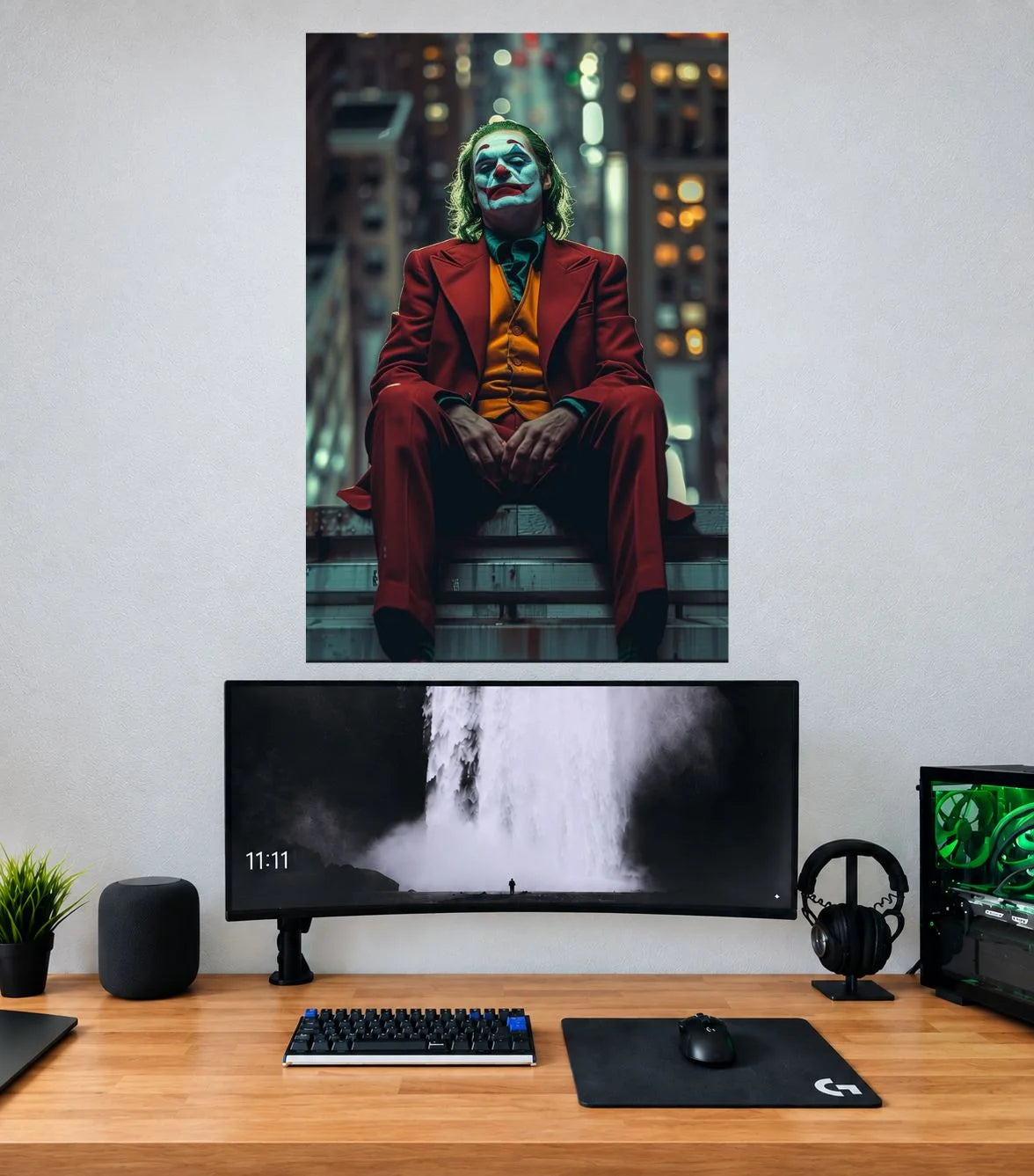 Joker Red Suit Throne Edition DC single poster mockup
