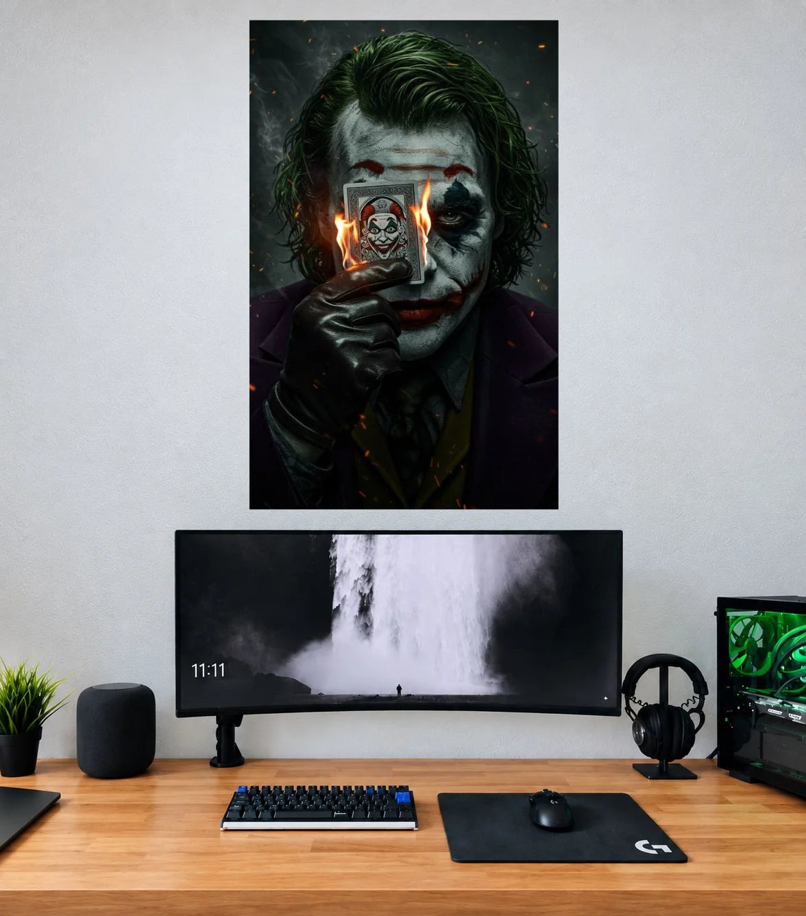 Joker Playing Card Reflection Edition DC single poster mockup