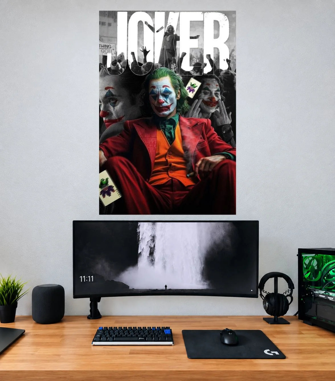 Joker Gotham Chaos Crowd Edition DC single poster mockup