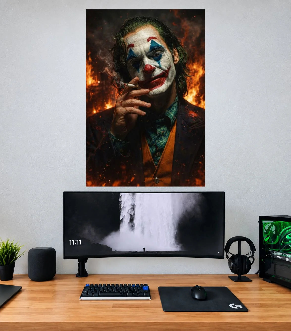 Joker Firelight Cigarette Portrait Edition DC single poster mockup