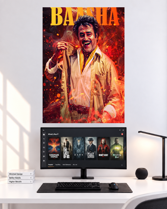 Baasha Fire Mass original single poster mockup