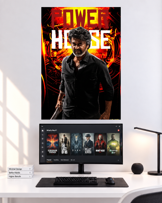Rajinikanth Power House original single poster mockup