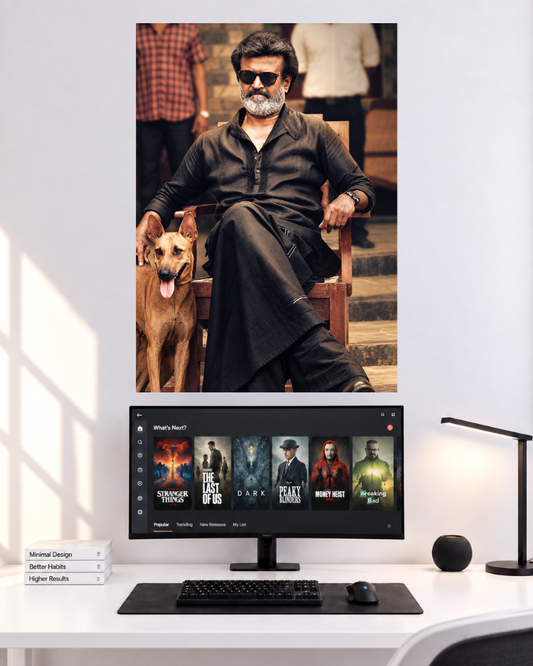 Thalapathy Vijay Seated With Dog original mockup