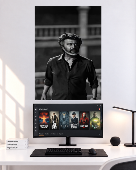 Thalapathy Vijay Black Shirt Attitude single poster user provided mockup