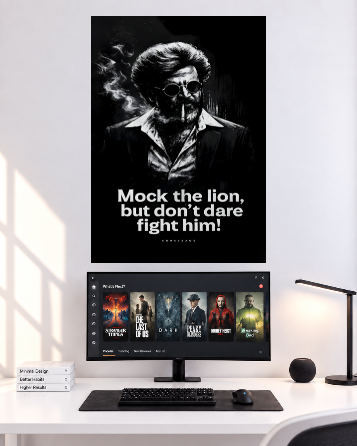Thalapathy Vijay Lion Quote single poster user provided mockup