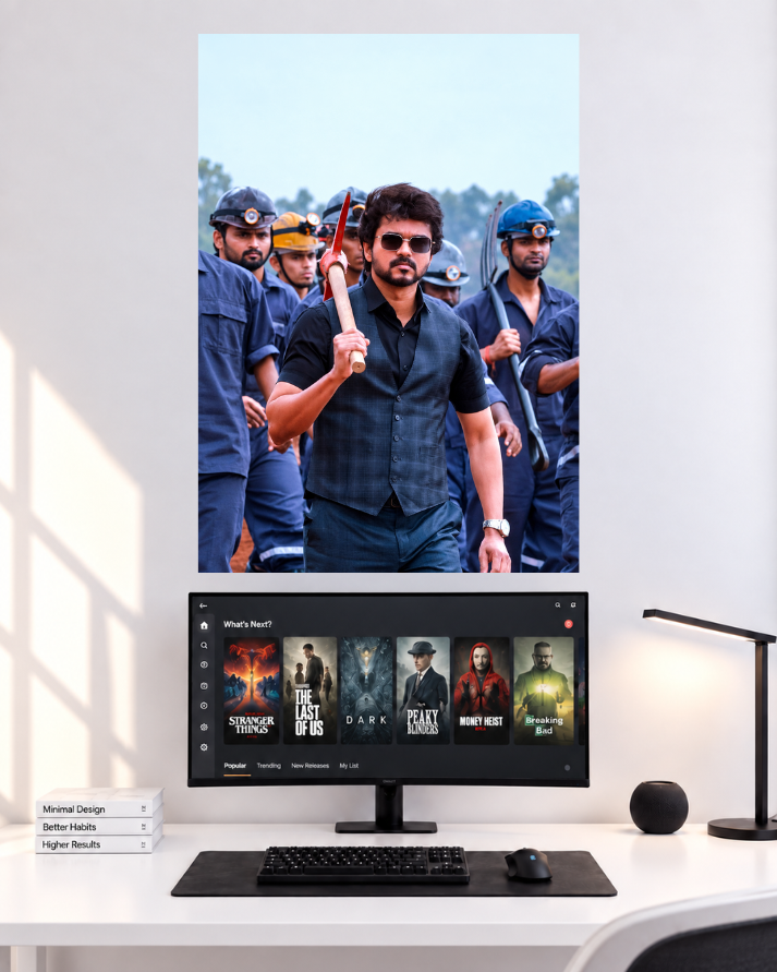 Thalapathy Vijay Crowd Walk original poster mockup