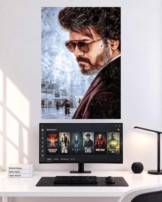 Thalapathy Vijay Glasses Side Look original poster mockup
