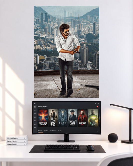 Thalapathy Vijay Urban Rooftop original poster mockup