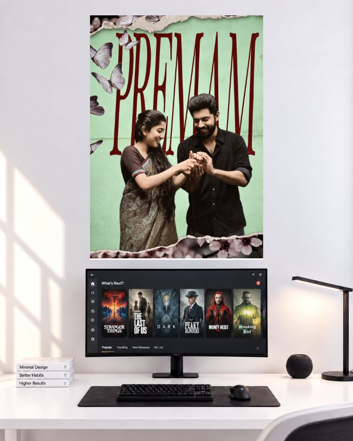 Nivin Pauly Premam Butterfly Art wall poster