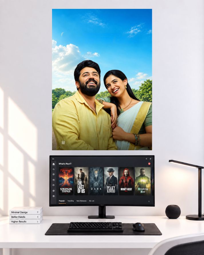 Nivin Pauly Blue Sky Couple wall poster
