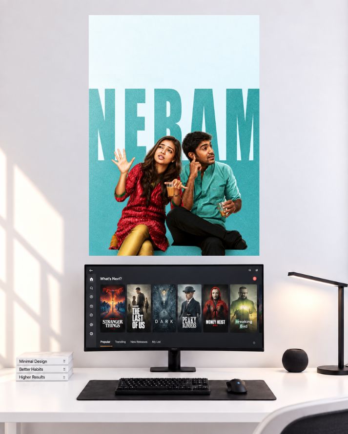 Nivin Pauly Neram Couple Art wall poster