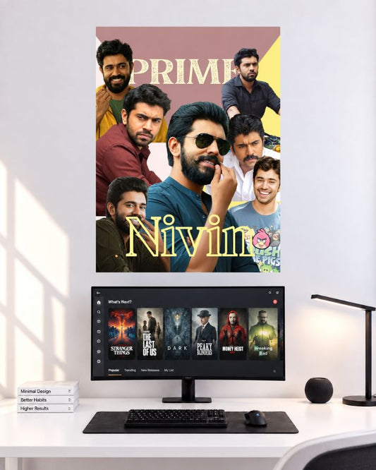 Nivin Pauly Prime Nivin Collage wall poster
