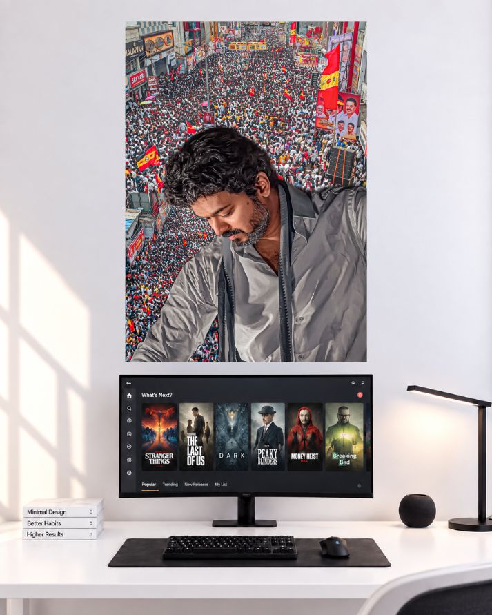 Thalapathy Vijay Crowd Legacy Movie Wall Poster