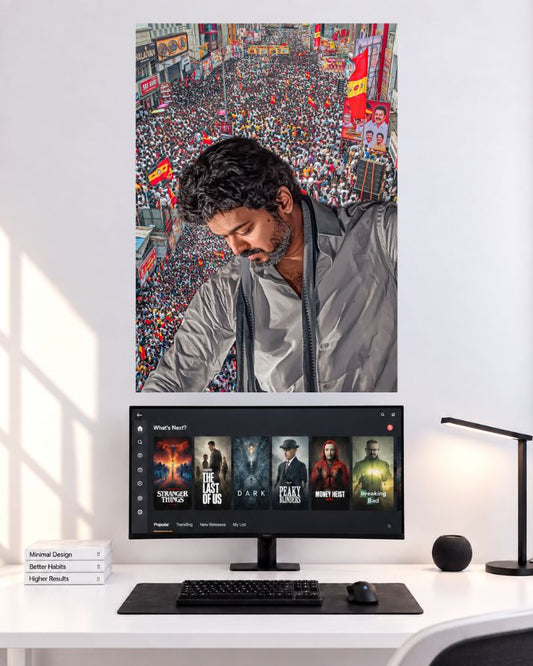 Thalapathy Vijay Crowd Legacy Movie Wall Poster
