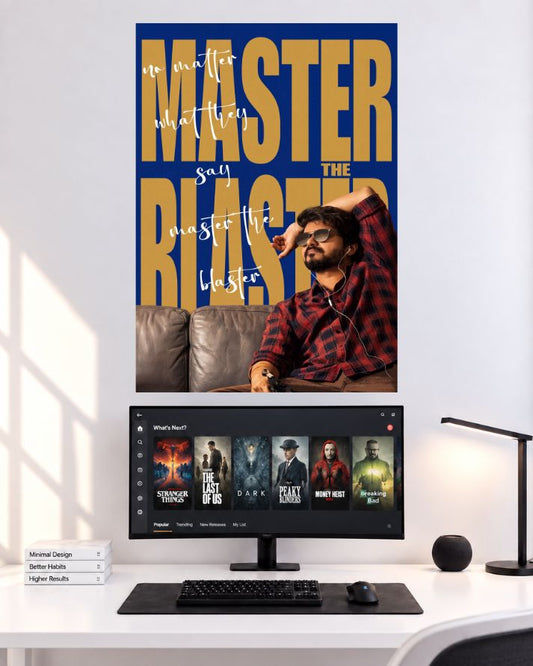 Thalapathy Vijay Master Bold Typography Movie Wall Poster