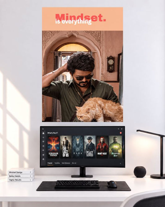 Thalapathy Vijay Mindset Is Everything Movie Wall Poster