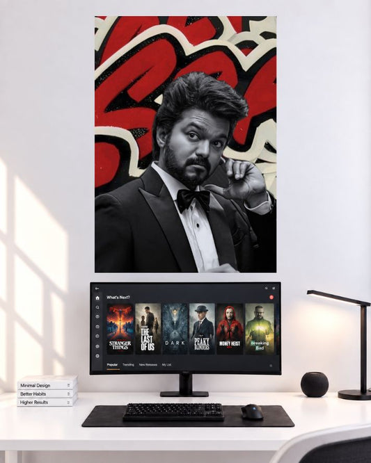 Thalapathy Vijay Tuxedo Look wall poster