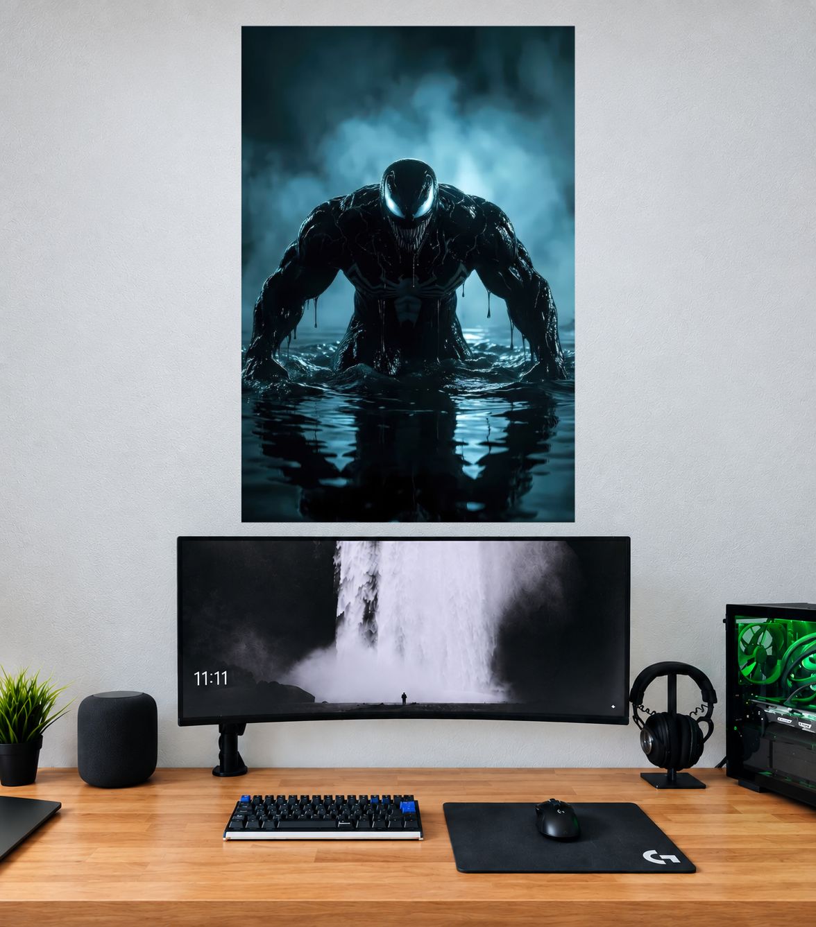 Venom Midnight Water Rise Edition premium Venom single wall poster mockup