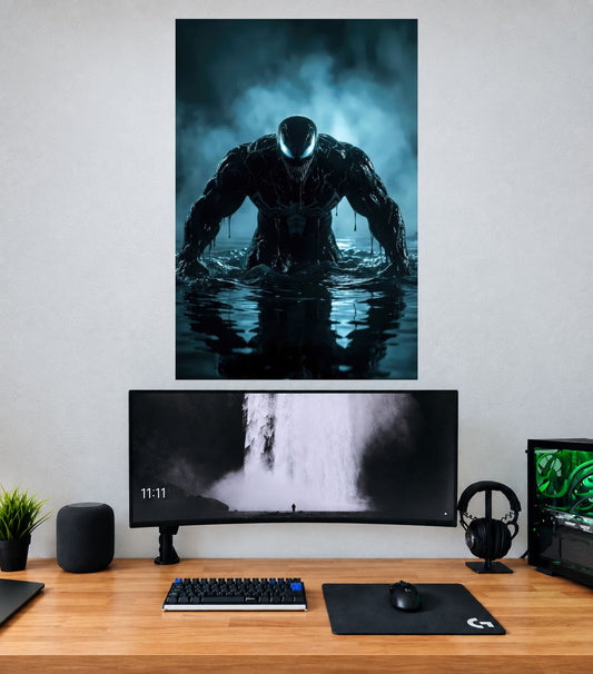 Venom Midnight Water Rise Edition premium Venom single wall poster mockup